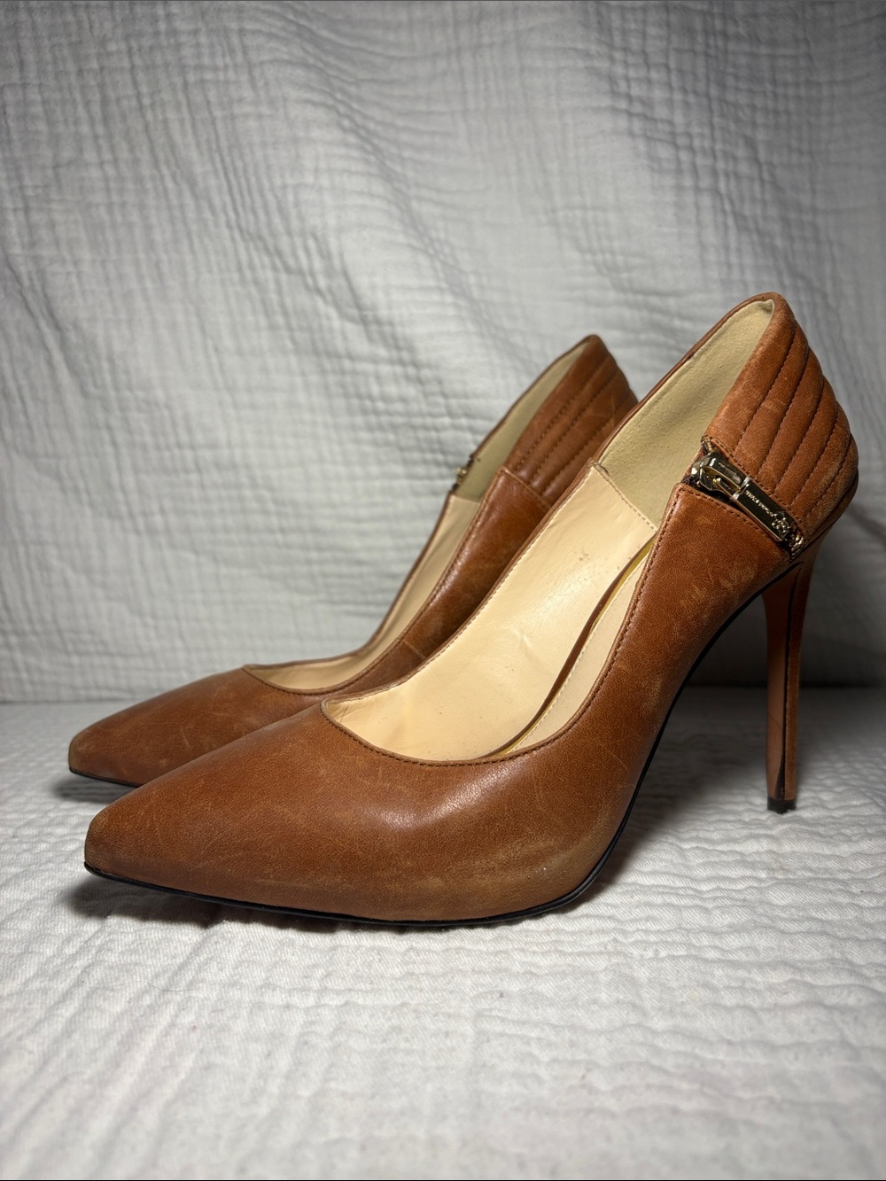 Jessica Simpson Pointed-Toe Stiletto Pumps in Cognac